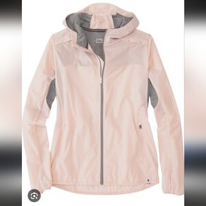Smartwool Light Pink Hooded Windbreaker Jacket Running Shell Women's Small